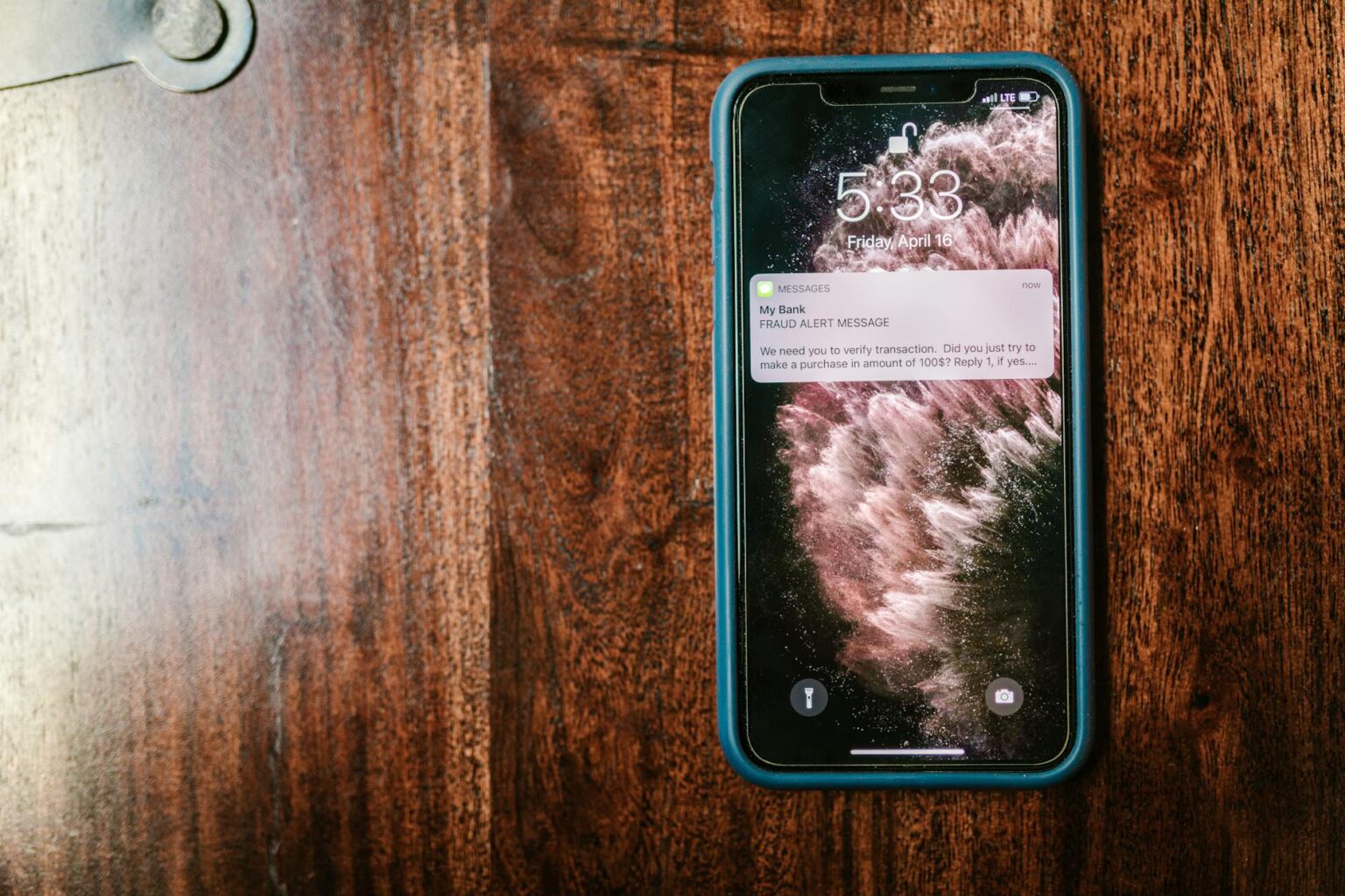 Smartphone displaying colorful app notifications on screen