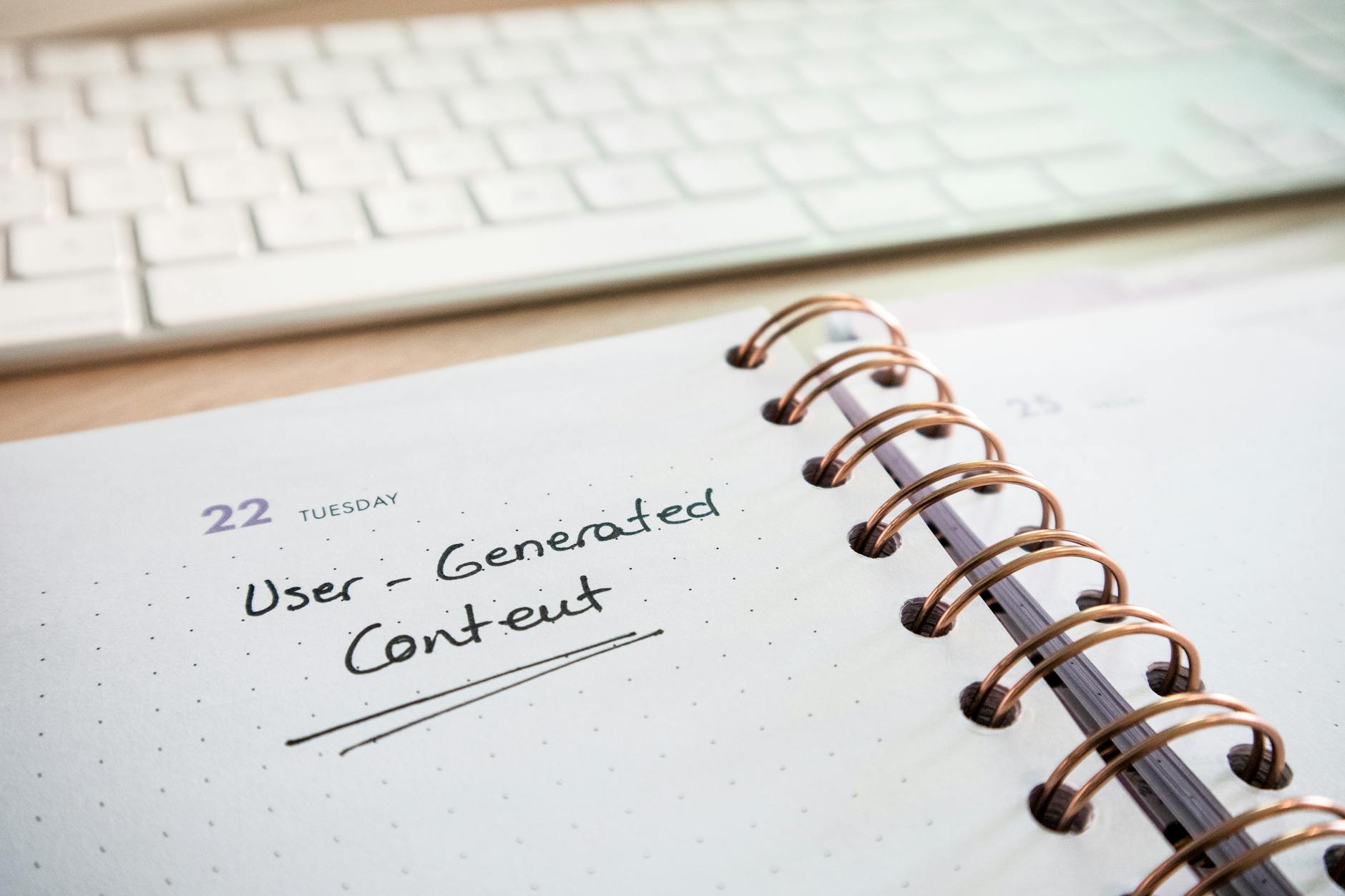 A marketing team reviewing a content calendar on a whiteboard in an office setting