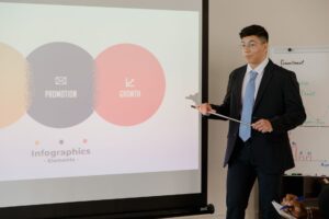 Gamma’s AI Presentations Are Quietly Replacing LinkedIn Document Posts A person reviewing a polished slide presentation on a laptop screen
