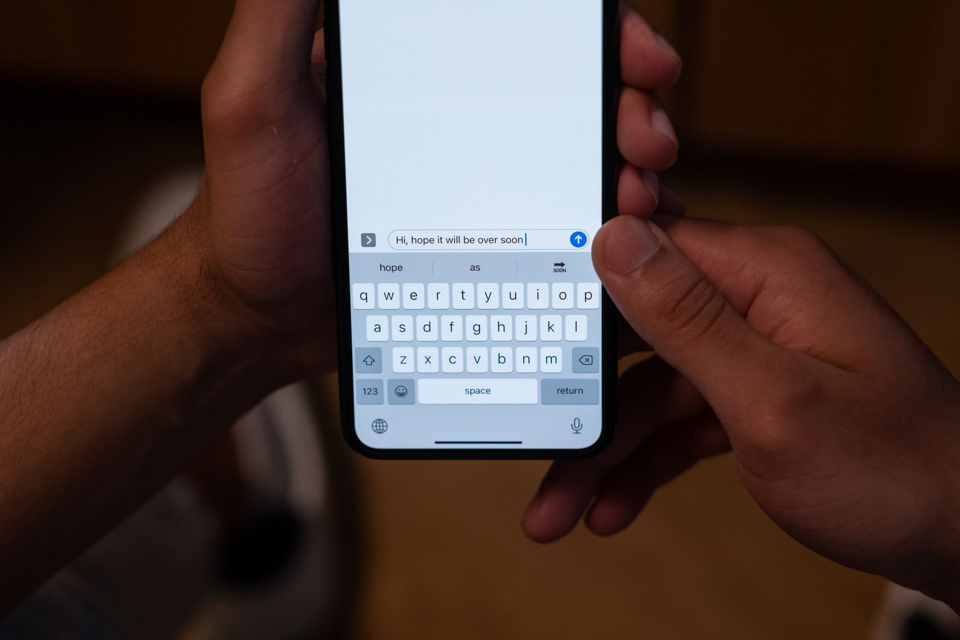 Close-up of a screen displaying written text content