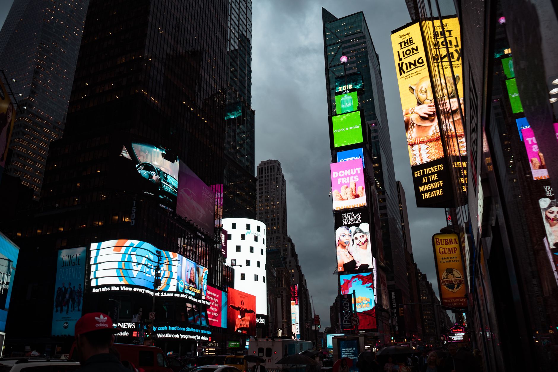 Digital advertising display showing targeted content on a monitor