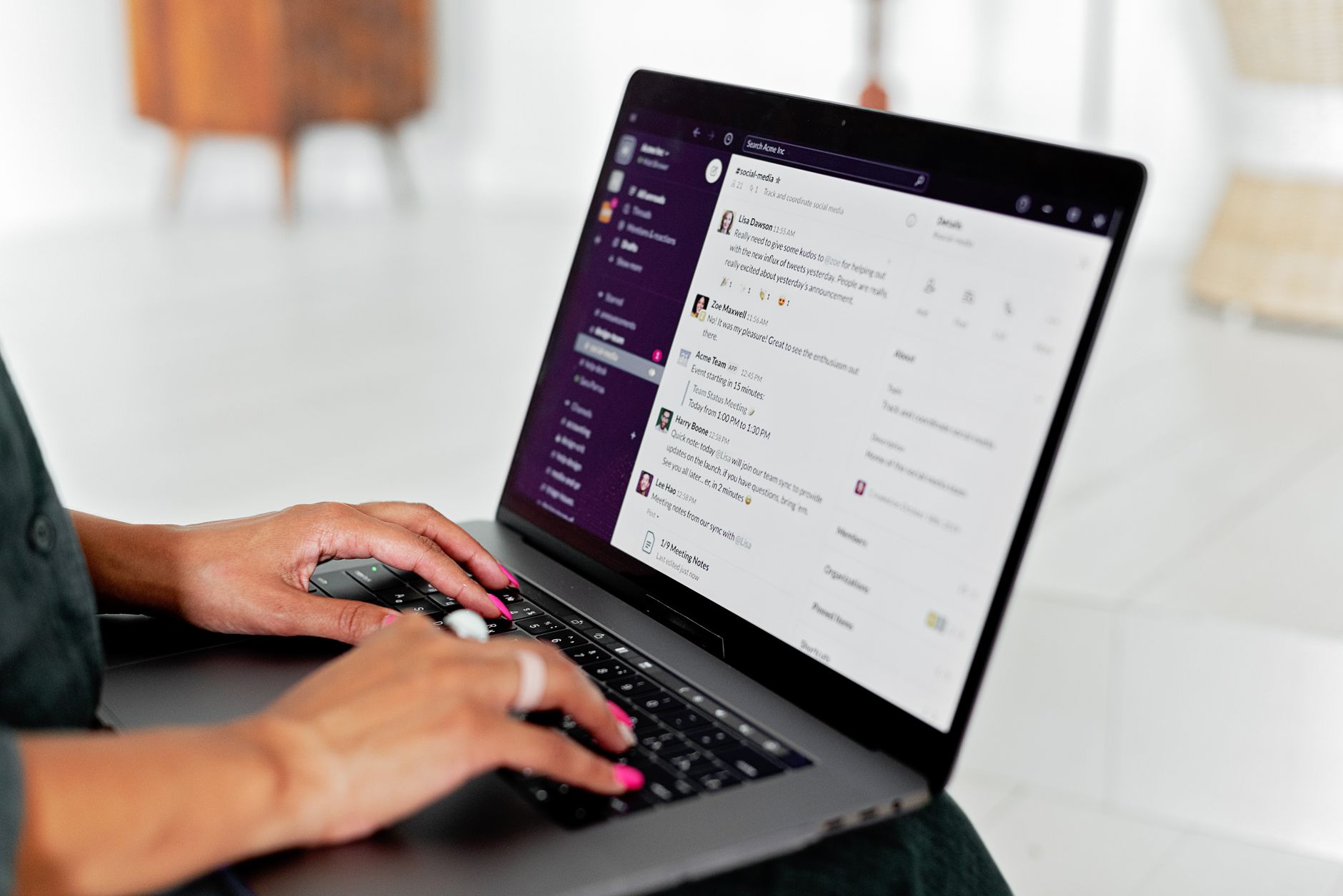 Person reviewing email marketing analytics on a laptop screen