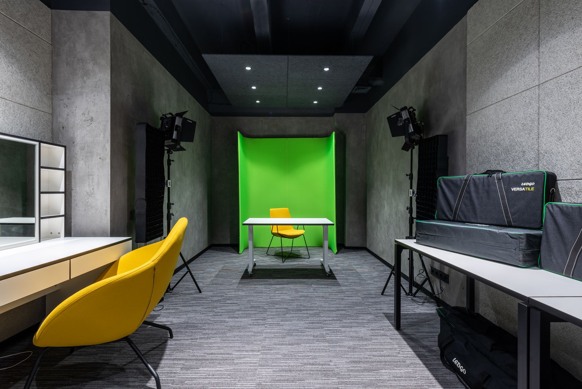 A video production studio setup representing AI video generation tools for social media advertising