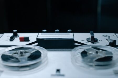 Professional audio recording studio setup used for voiceover production