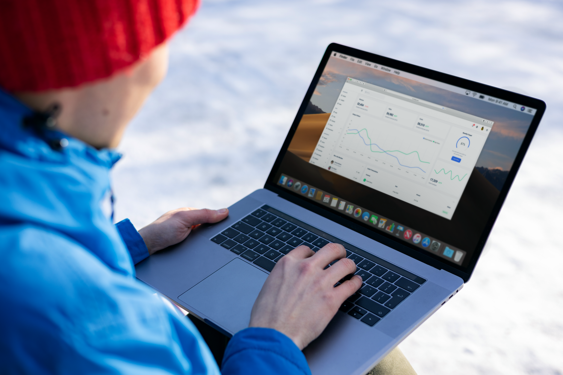 Analytics dashboard showing social media performance metrics and engagement scores