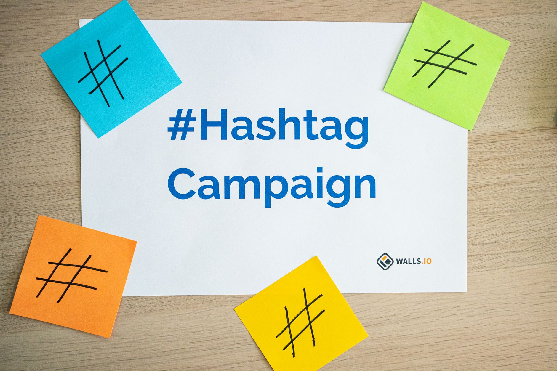 A smartphone screen showing social media content with hashtag strategy visible in the caption